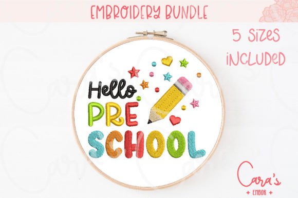 Hello Pre School: A Versatile Embroidery Design for Personalized Gifts