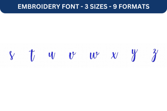 Melany Script Font Lower S to Z: A Seller’s Review for Etsy & Small Shop Embroidery