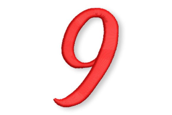 Script Number Nine: A Versatile Font for Etsy Embroidery Sellers
